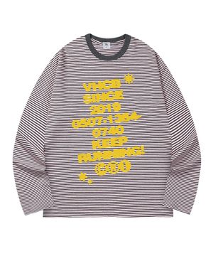 KEEP RUNNING 스트라이프 롱슬리브_핑크