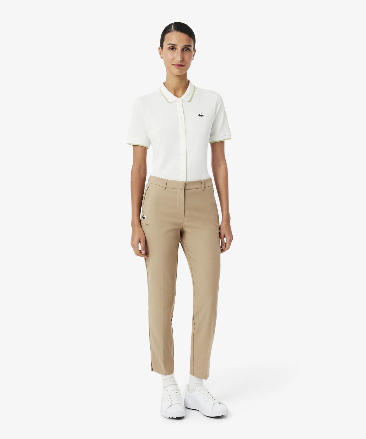 라코스테(LACOSTE) 여성 골프 밑단 슬릿 팬츠 HF4555-56G 02S
