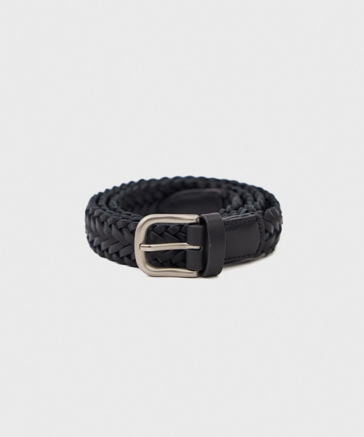 유스(YOUTH) Braided Leather Belt - Black
