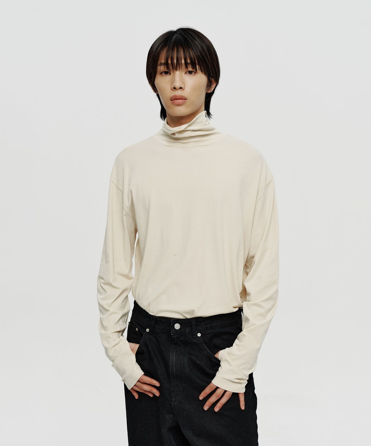 유스(YOUTH) Finger Hole L/S T-shirt - Light Yellow