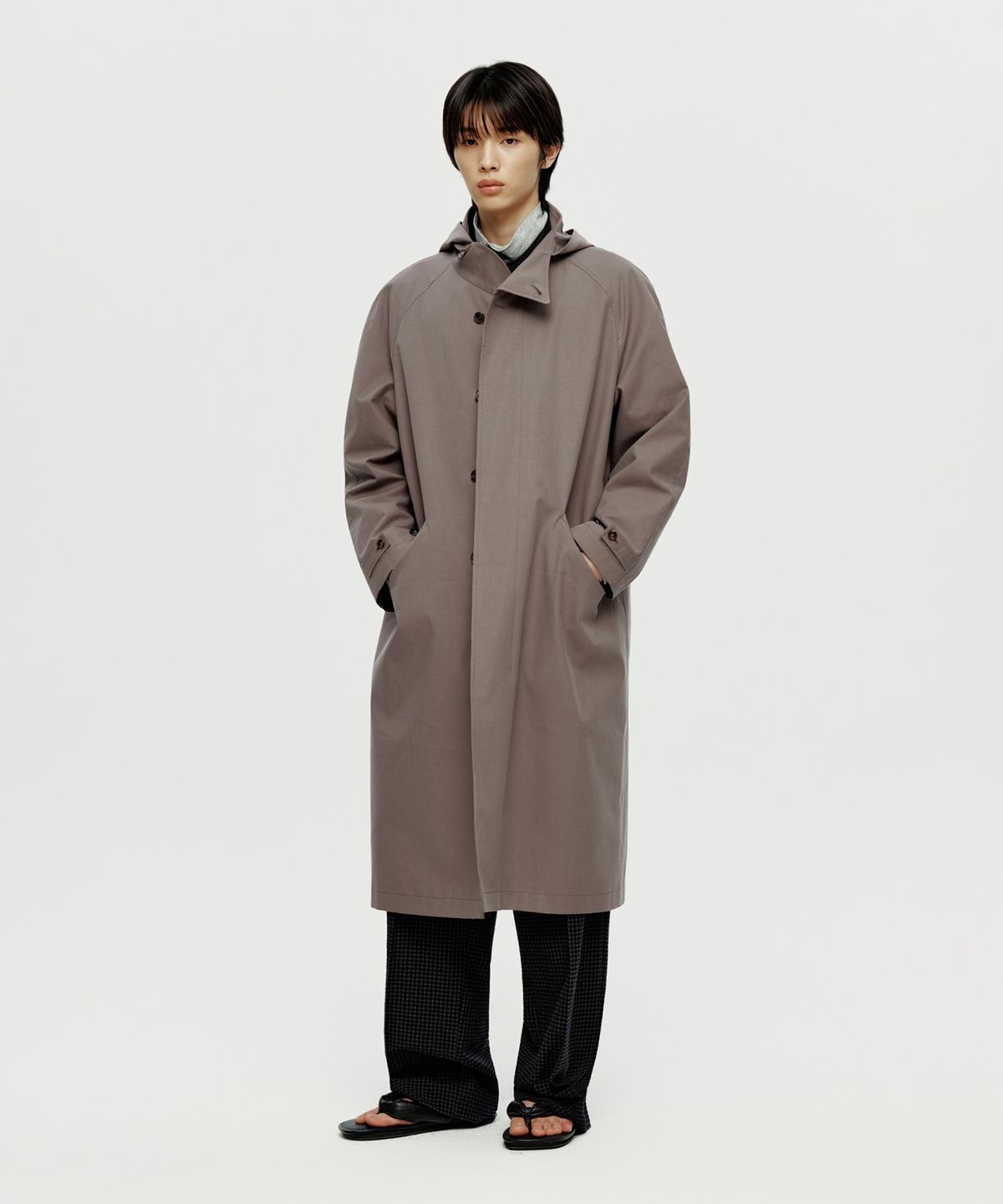 유스(YOUTH) Hooded Coat - Beige