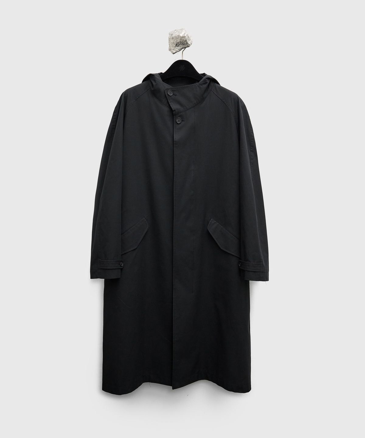 유스(YOUTH) Hooded Coat - Black