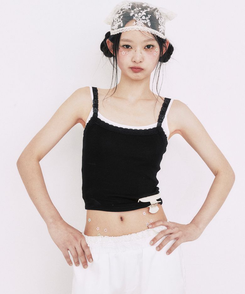 LACE SLEEVELESS_BLACK