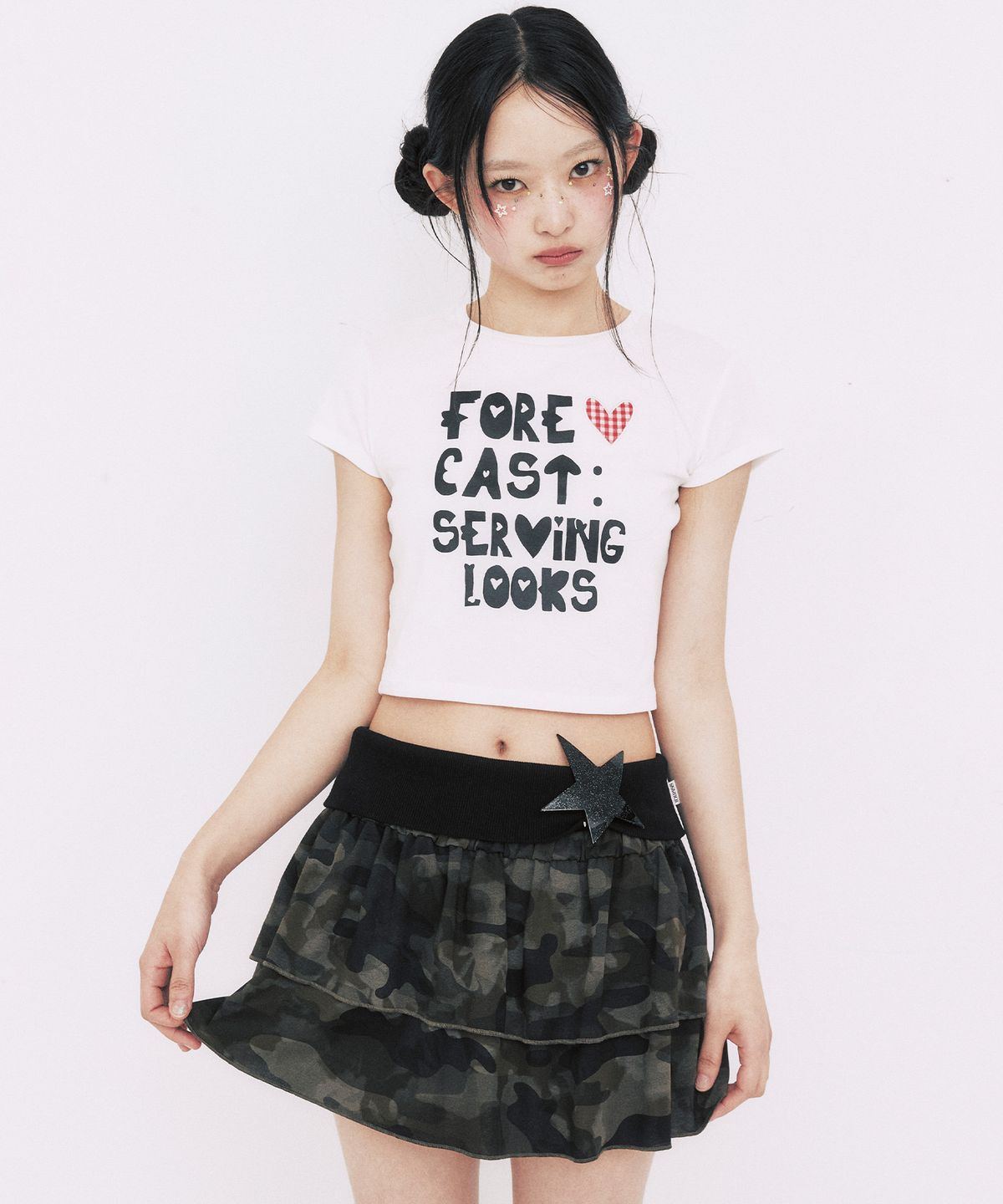 유희(YOUHEE) CANCAN JERSEY SKIRT_KHAKI