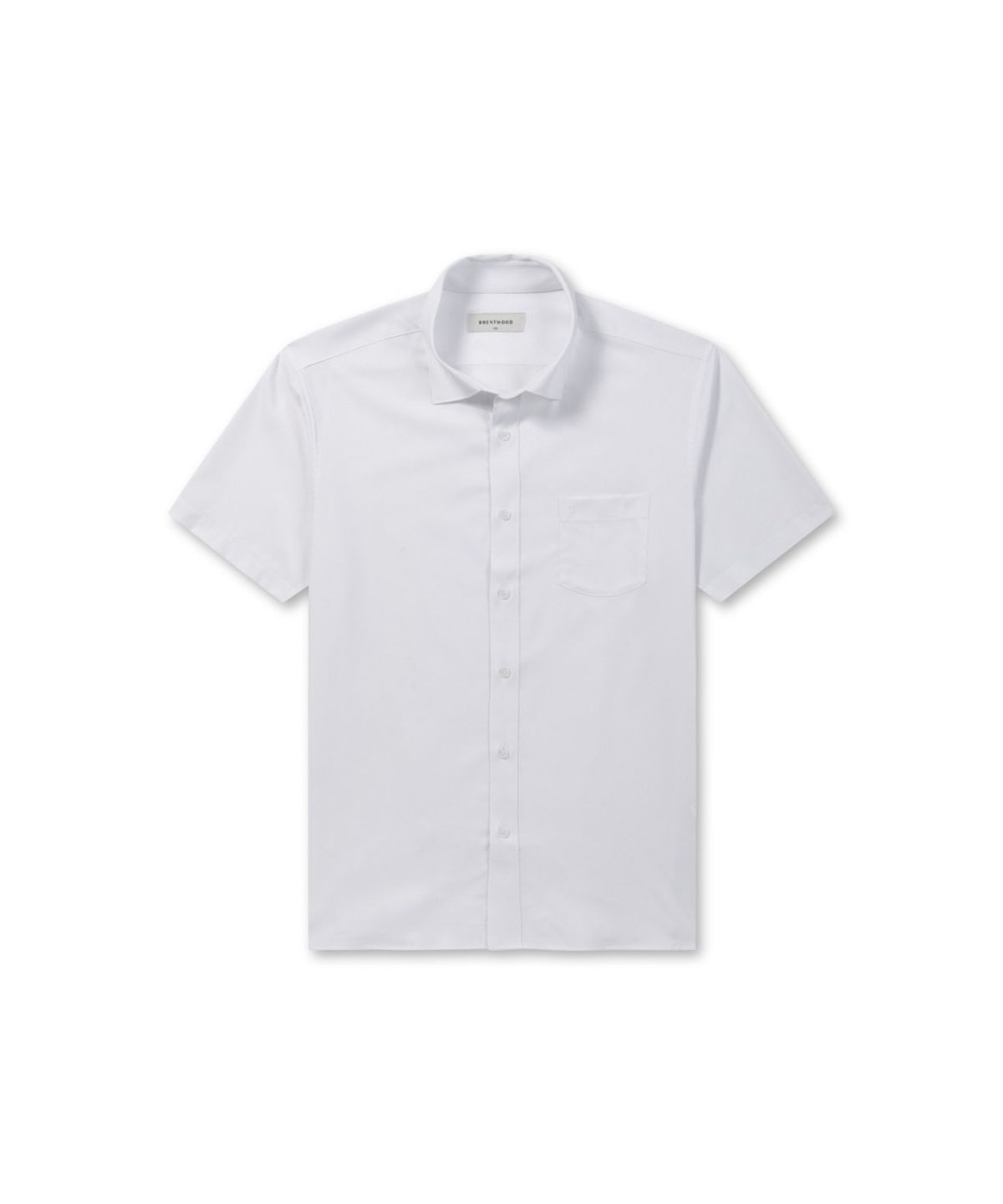브렌우드(BRENTWOOD) 레귤러핏 솔리드 반팔 셔츠 BRSDM26251WHX