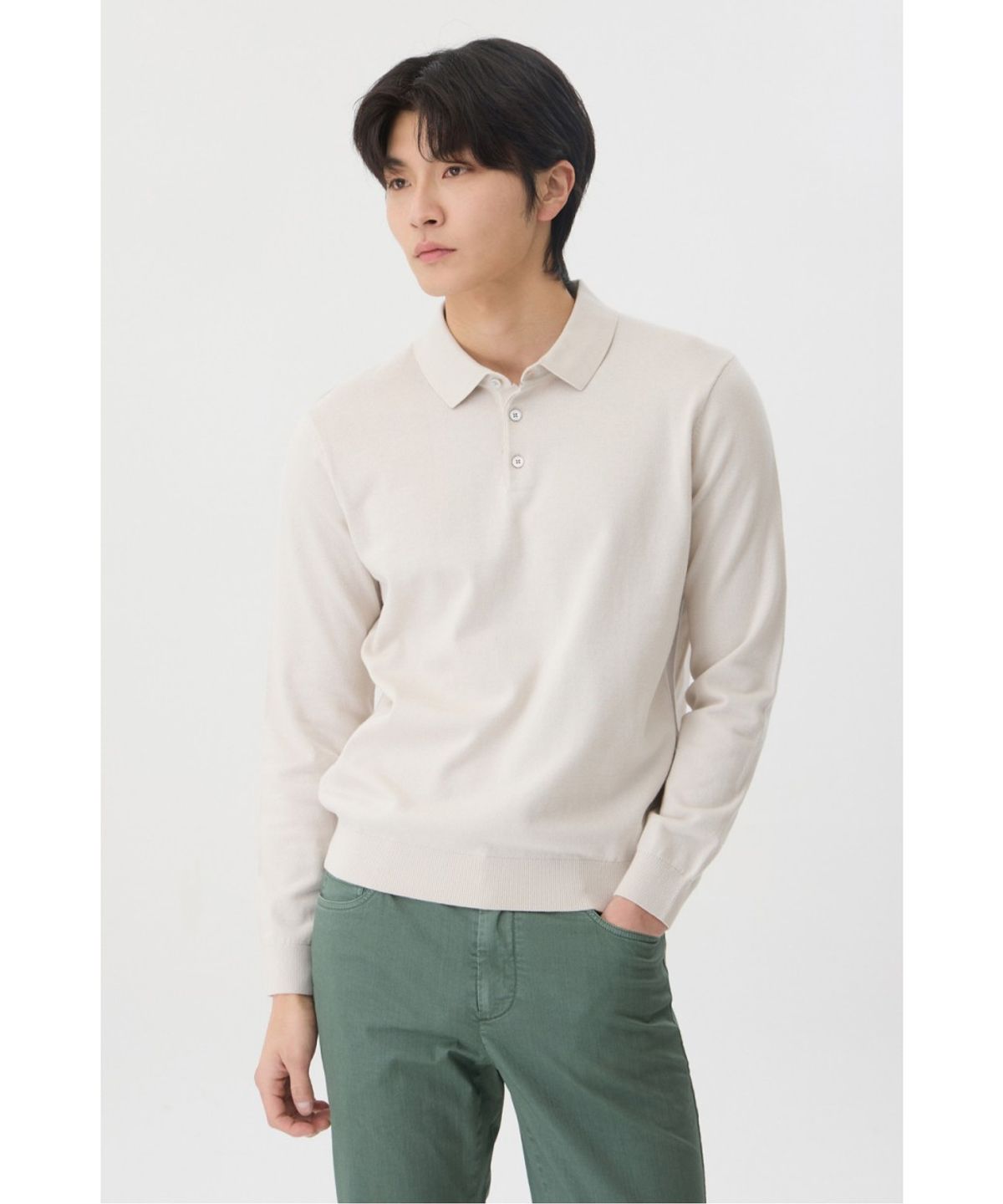 브렌우드(BRENTWOOD) [에센셜스] 워셔블 폴로넥 스웨터 BRWAX26211IVX