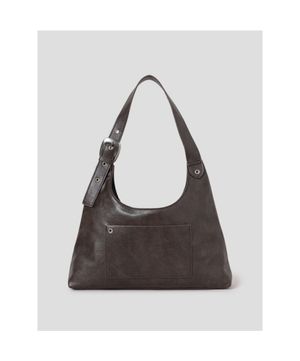 인조가죽 숄더백  브라운