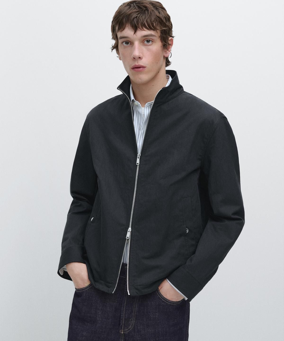 마시모두띠(MASSIMO DUTTI) 포켓 디테일 크롭 재킷