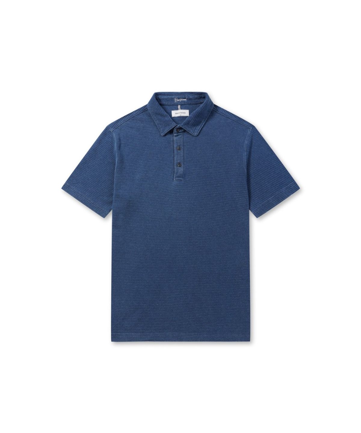 브렌우드(BRENTWOOD) 인디고 스트라이프 폴로넥 티셔츠 BRTAM26621BUX