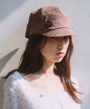 Button Strap Cap, Brown