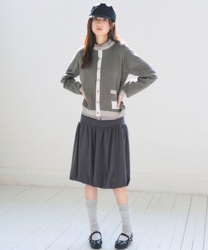 Soft Balloon Sweat Skirt, Charcoal