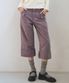 Fold Pocket Capri Pants, Purple