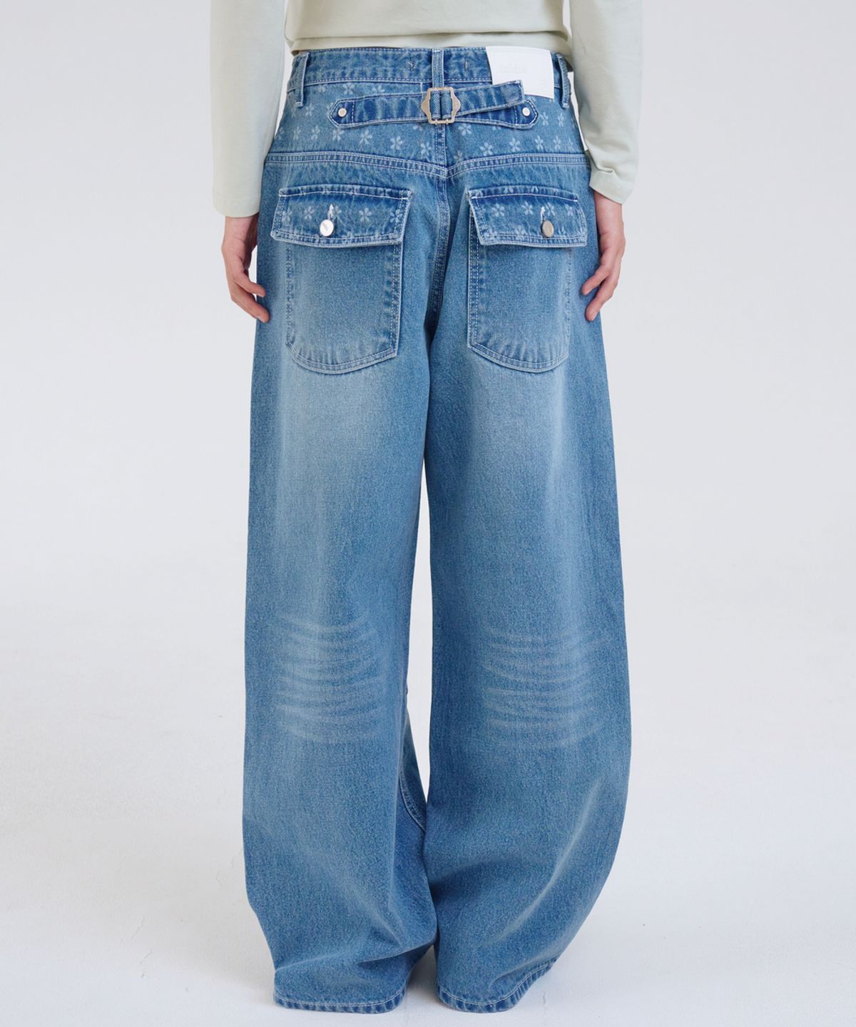 오피쉬(OAFISH) Cinch Laser Denim Pants, Blue