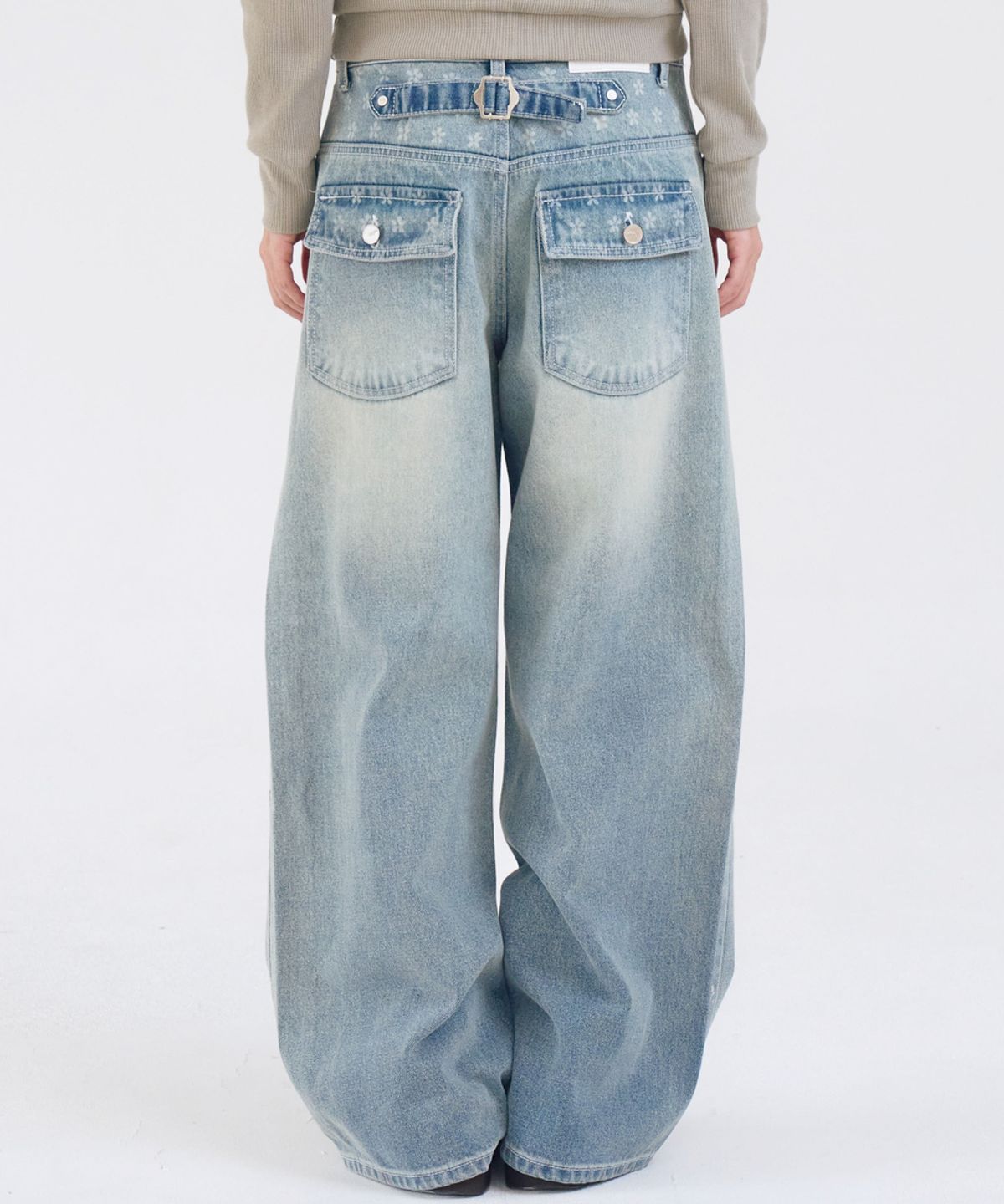 오피쉬(OAFISH) Cinch Laser Denim Pants, Light Blue
