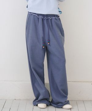 Bell Strap Sweat Pants, Dusty Blue