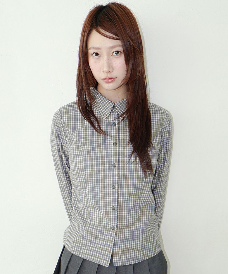 Dear Button Check Shirt, Gray