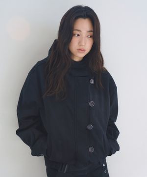 Soft Fade Belted Jacket, Black