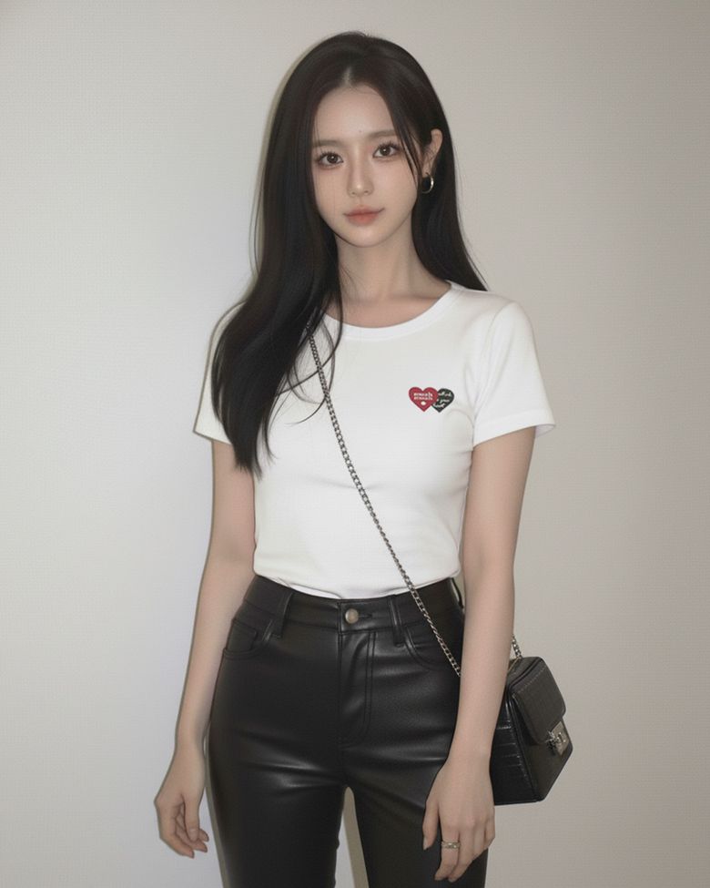 러브러브 무아 크롭 반팔티 [3color]