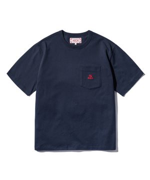 (Woman) EVERYDAY AECA CLOVER POCKET TEE-NAVY