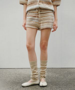 Pastel Stripe Knit Shorts_CTB567(Beige)