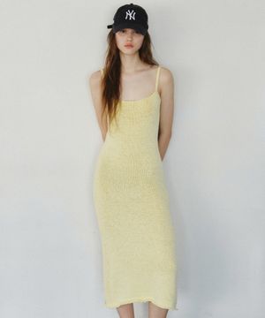 Comfort Cotton Blended Long Knit Dress_CTOP715(Lemon)