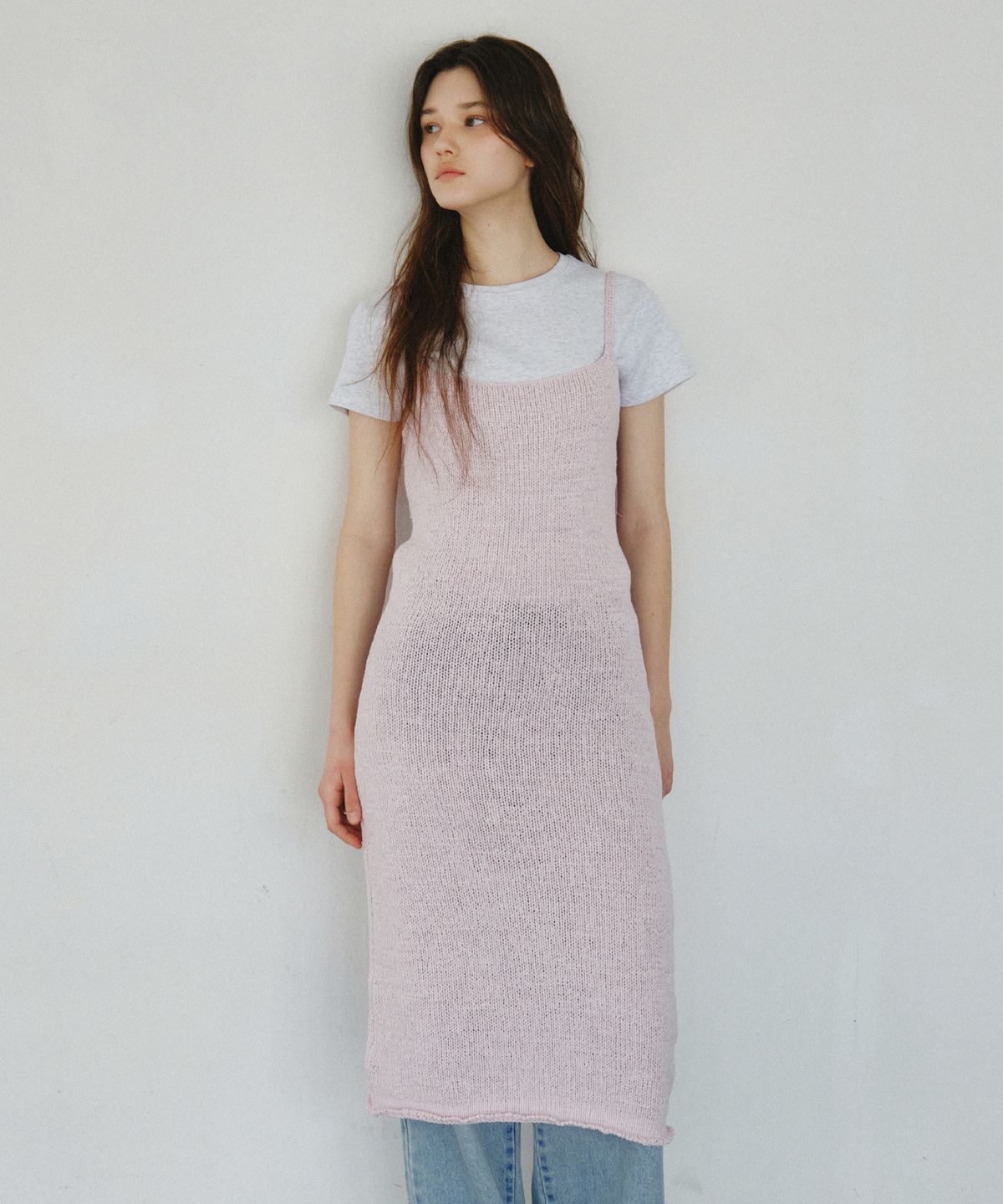 씨타(CITTA) Comfort Cotton Blended Long Knit Dress_CTOP715(Lavender)