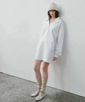 Easy Oversized Shirt One-piece_CTOP713(White)