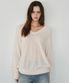 Soft Boucle V-Neck Knit_CTK262(Salmon Pink)