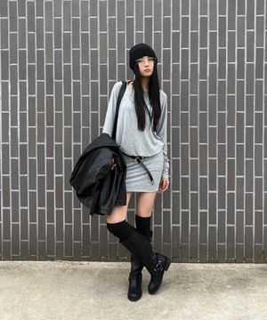 Soft Touch Off-Shoulder Relax Tee_CTT3005(Grey)