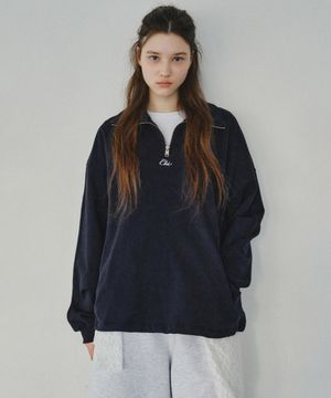 Signature Logo Anorak Sweatshirt_CTT3011(Navy)