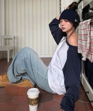 Number 23 Raglan Off-Shoulder T-Shirt_CTT3002(White)