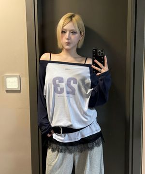 Number 23 Raglan Off-Shoulder T-Shirt_CTT3002(Sky Blue)