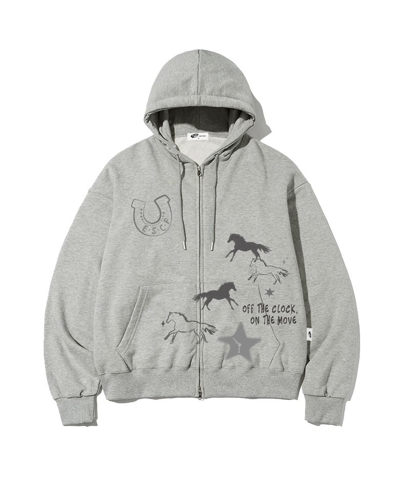 무브 홀스 프린트 투웨이 후드집업 [3color]
