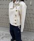빅버튼 하이넥 자켓 (아이보리)