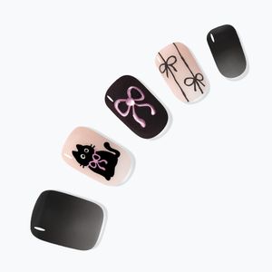 데싱디바 매직프레스 블랙미오 (레귤러 라운드) 네일팁