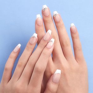 데싱디바 매직프레스 프렌치 채플릿 (코핀) 네일팁