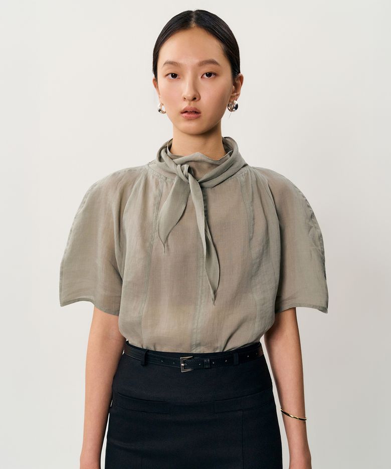 Yuno Tie blouse _ Mint