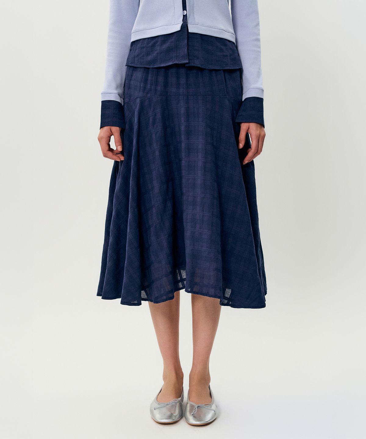 메이버유(MAYVERU) Betti flare skrit _ Navy
