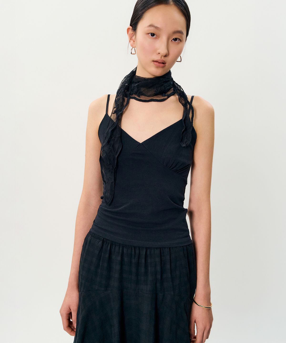메이버유(MAYVERU) say sleeveless t-shirt _ Black