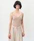 say sleeveless t-shirt _ Beige