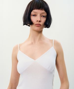 say sleeveless t-shirt _ Ivory