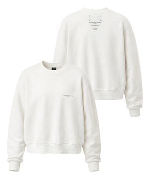 미니멀 로고 맨투맨 [화이트]