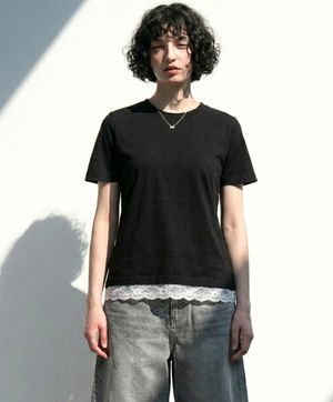 스탠다드핏 프리미엄 쿨코튼 무지 반팔티셔츠 블랙