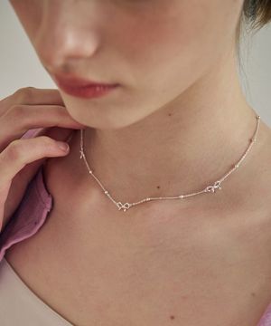 트윙클 리본 목걸이 / STJ-NB1710RG/WG