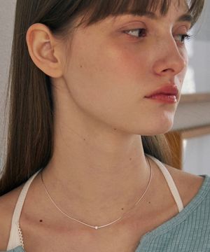 [실버925] 미니 도트 실버볼 목걸이 / STJ-NA1719WG