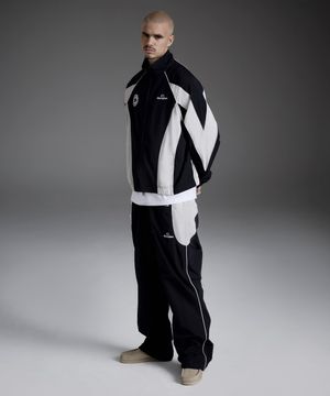 트랙 로고 컬러블록 트랙 팬츠 Navy