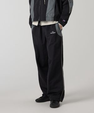 트랙 로고 컬러블록 트랙 팬츠 Black