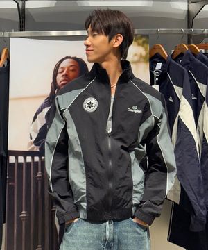 트랙 로고 프로 컬러블록 트랙자켓 Black