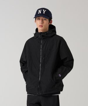 시어 나일론 윈드브레이커 Black