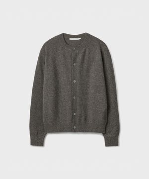 MOHAIR ALPACA CARDIGAN [OLIVE GRAY]